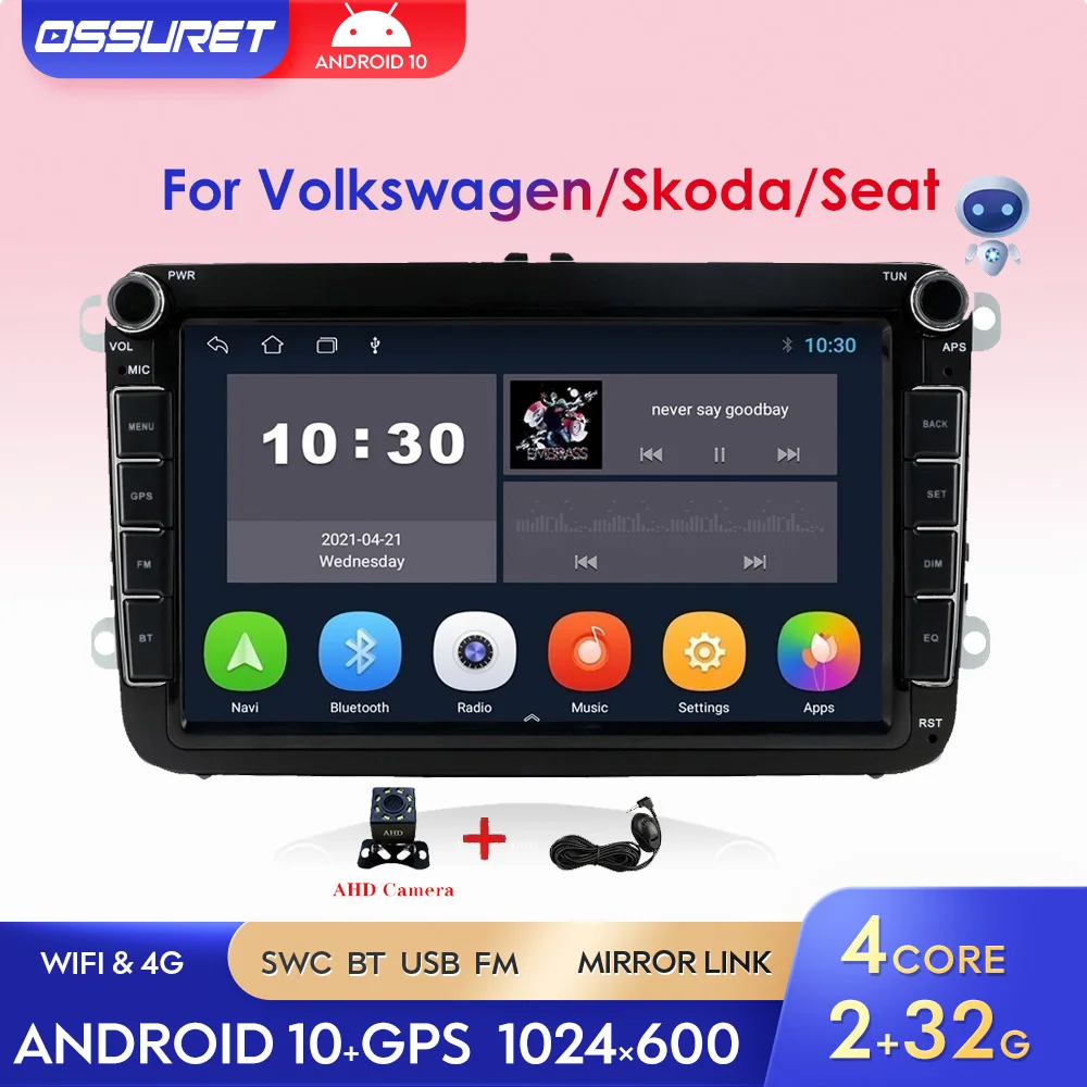 2G 32G Android10 Car Radio GPS Player For VW Volkswagen Skoda Octavia Golf Touran Passat Polo Tiguan Jetta Yeti 2Din Stereo WIFI
2G 32G Android10 Car Radio GPS Player For VW Volkswagen Skoda Octavia Golf Touran Passat Polo Tiguan Jetta Yeti 2Din Stereo WIFI