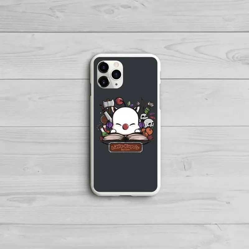 

Final Fantasy Moogle verse Phone Case Candy Color White for iPhone 11 pro XS MAX 8 7 6 6S Plus X 5S SE 2020 XR