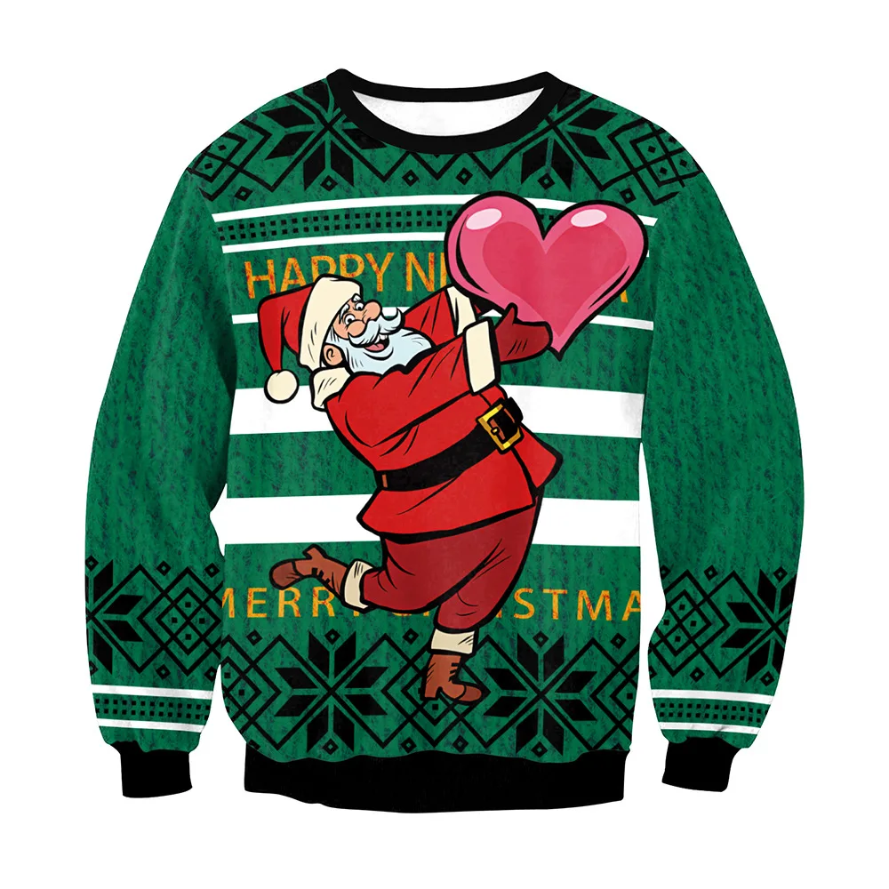 

Christmas Clothes Love Santa Claus Printed Swys092 Round Neck Long Sleeve Gothic Sweatshirt Hoody Men Sweatshirt