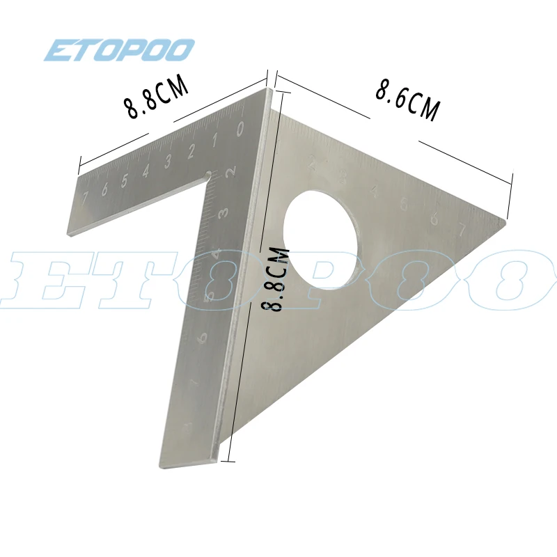 Многоцелевая деревообрабатывающая линейка из нержавеющей стали под углом 45