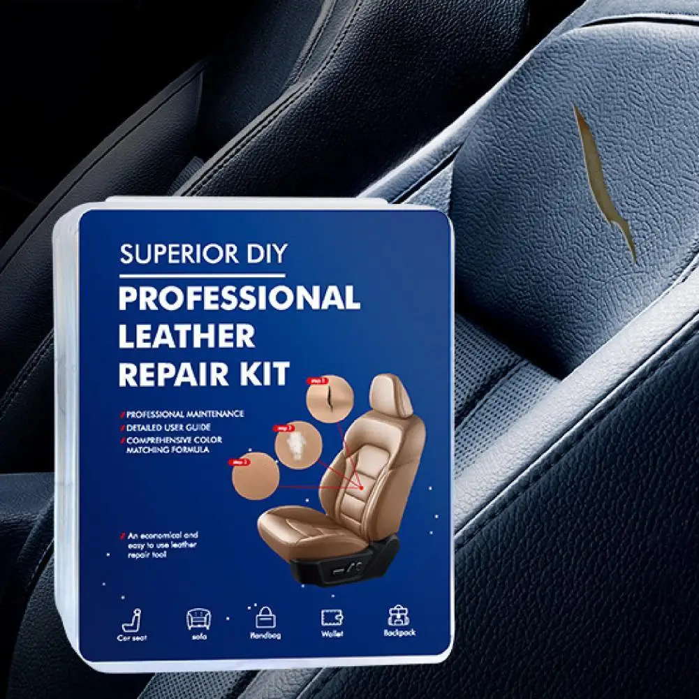 

50% Hot Sales!!! 1 Set Leather Repair Kit Long Lasting Safe Plastic Seat Fix Adhesive Restorer for Car Seat