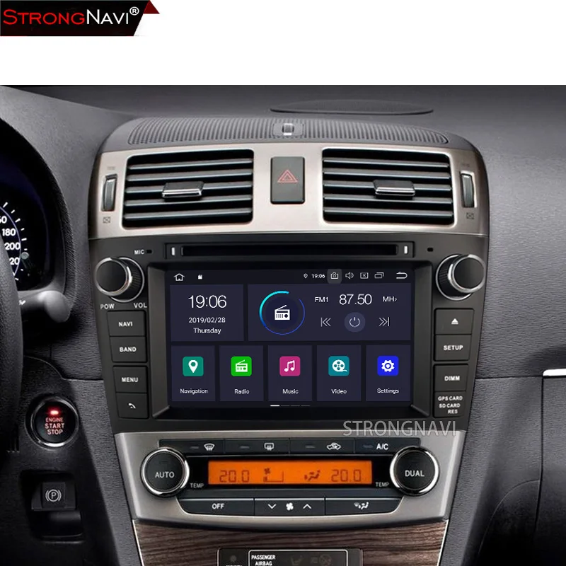 7-дюймовый Android 9 0 Автомобильный мультимедийный плеер для Toyota Avensis T25 2003-2008 Радио RDS