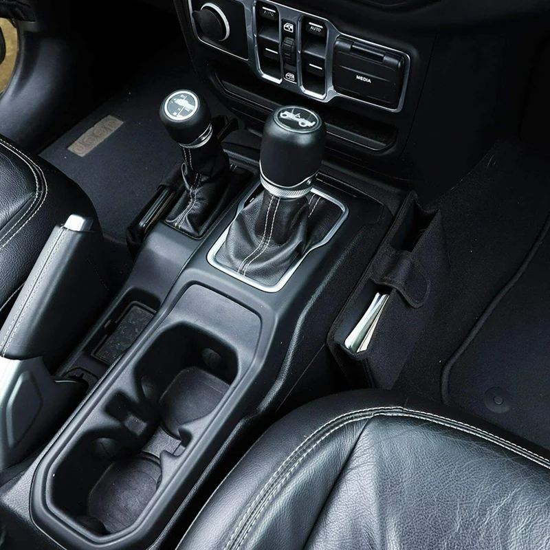 

Gear Shift Storage Bag Organizer Cell Phone Holder for Jeep Wrangler JL 2018-20