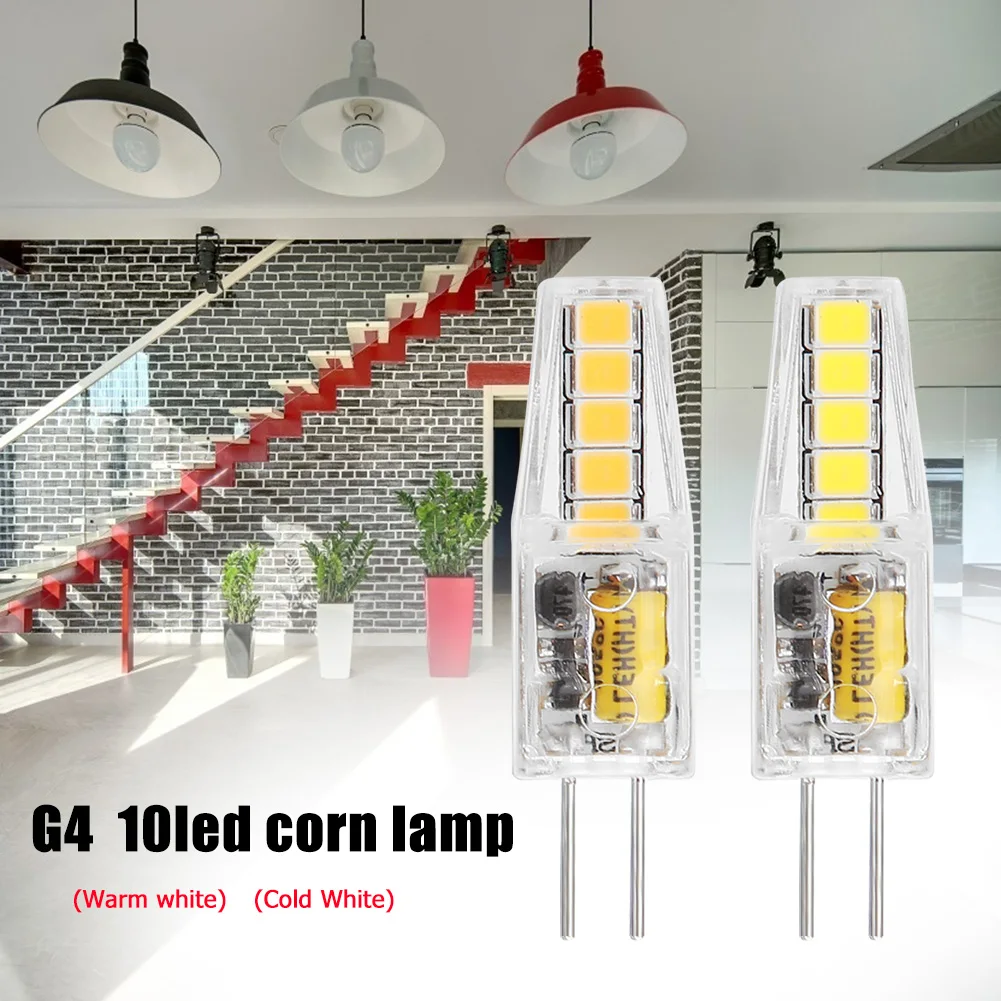 Светодиодная лампа G4 SMD2835 сменная галогенная для люстры 10 светодиодный одов 12 В