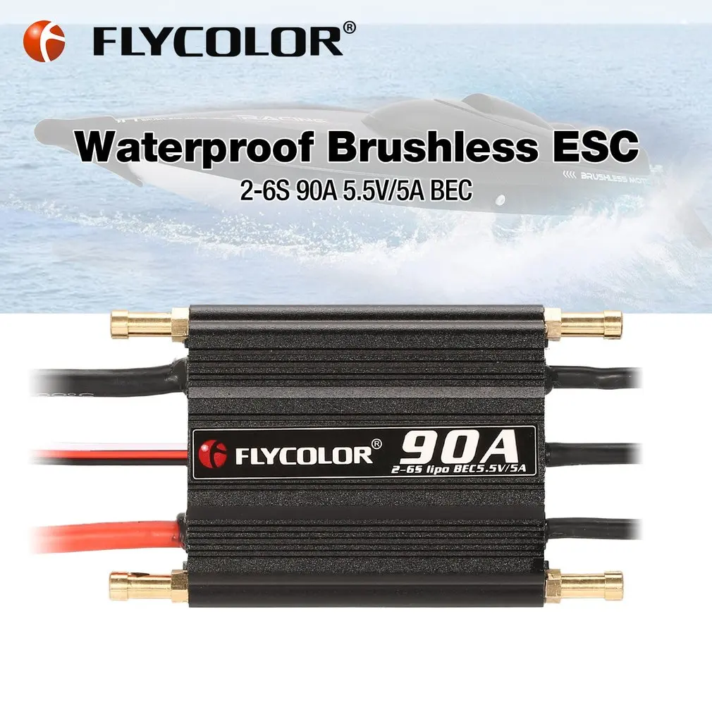 радиоуправляемая лодка flycolor esc 90a
