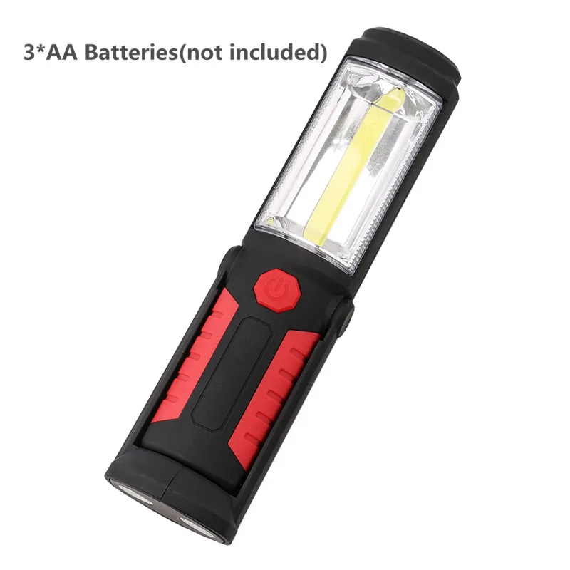 AA battery opearted 2 режима COB светодиодный наружный кемпинговый светильник, магнит, подвесной фонарь с крюком, аварийный фонарь светильник, водонепроницаемый светодиодный фонарь для работы с батареей AA - Испускаемый цвет: AA battery opearted
