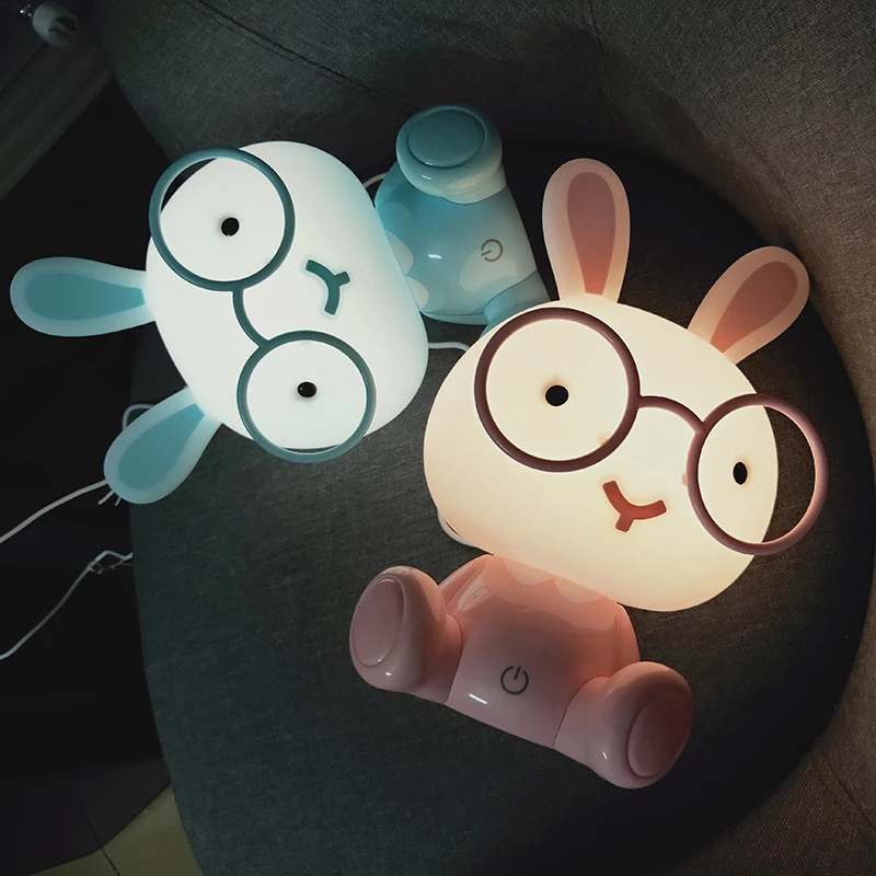 

Cartoon Animal Led Night Light for Baby Children's Room Night Lamp Christmas Gift Beside Deco Rabbit Lamp USB Night Lights