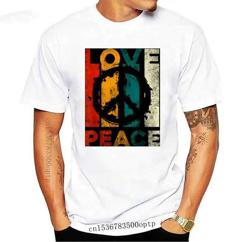 

New Love Peace Freedom T-Shirt 60S 70S Tie Dye Hippie Shirt Tee Custom Graphic Tees Tee Shirt