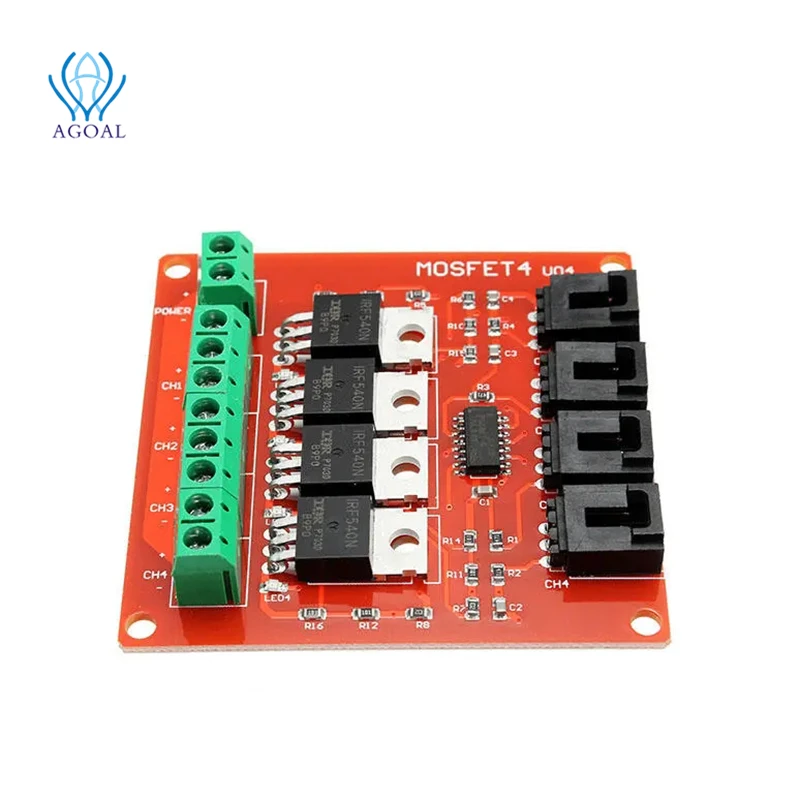 Четырехканальная 4-канальная кнопка управления маршрутом MOSFET IRF540 V4.0 + модуль