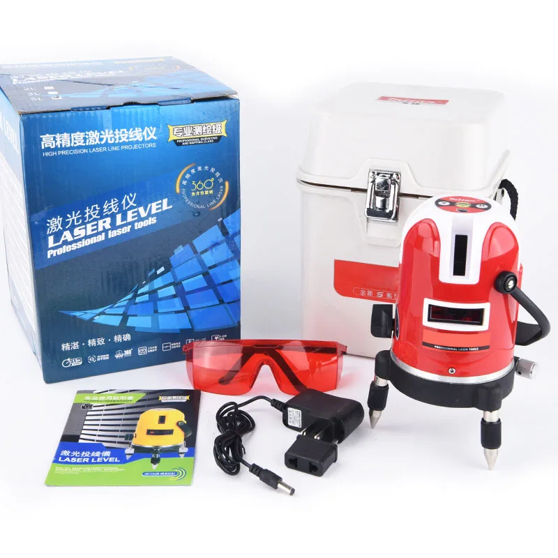 

2020 XEAST 5 lines 6 points laser level Tilt Function 360 rotary Self Lleveling cross laser line leveling outdoor model tools
