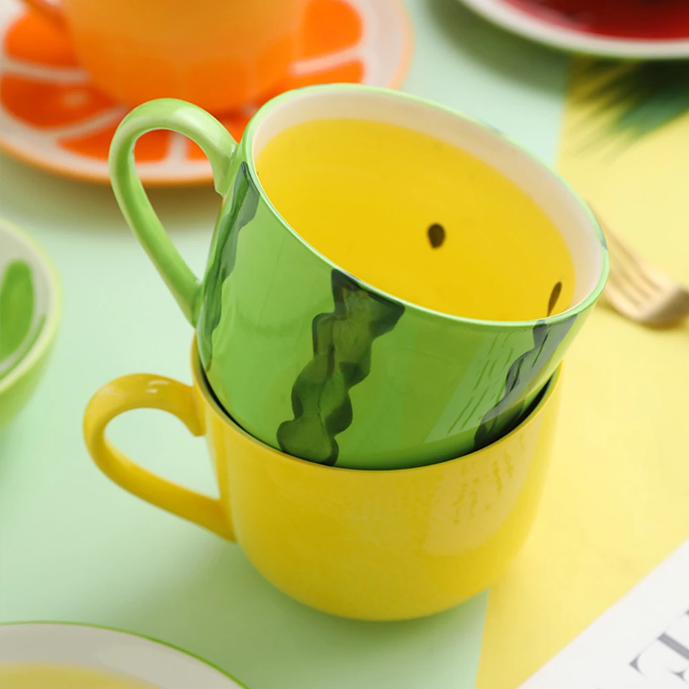 Мультяшные фрукты лимон арбуз дизайн детская тарелка для еды кухонная