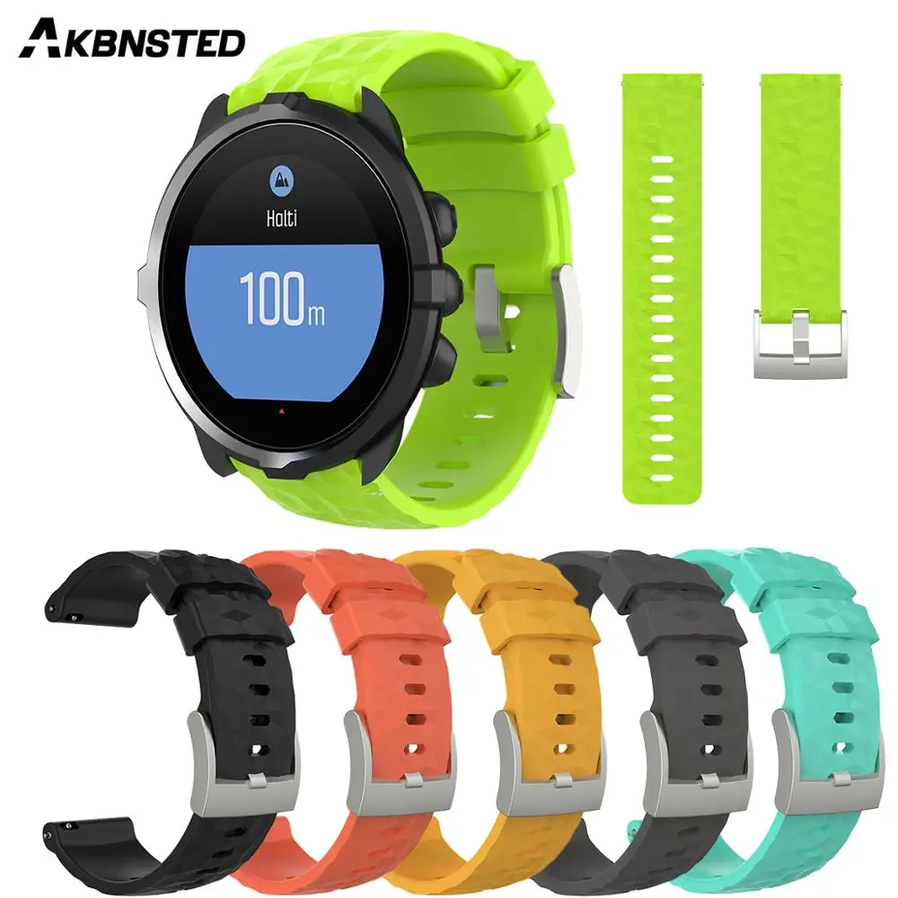 AKBNSTED сменный ремешок для часов Suunto 9 / Brao Spartan Sport HR Baro из мягкого силикона