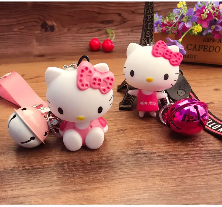 Новинка, женский брелок hello kitty, подарок для девушек, висячая веревка, браслет на запястье, автомобильная сумка, брелок, брелок, цепочка для ключей, брелок для телефона