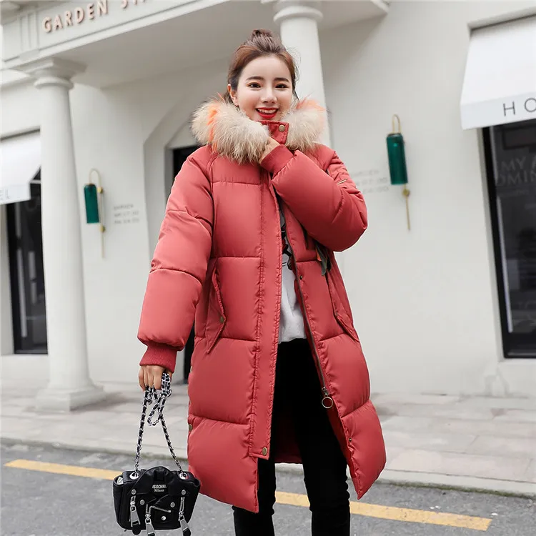 Casaco feminino inverno Корейская Теплая стеганая куртка женское длинное пальто с
