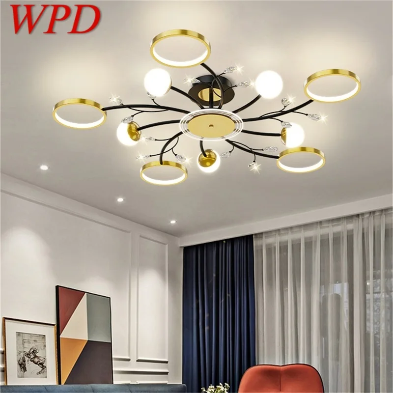 

WPD Contemporary Pendant Light Nordic LED Lamps Branch Crystal Fixtures Decorative for Home Living Bed Room