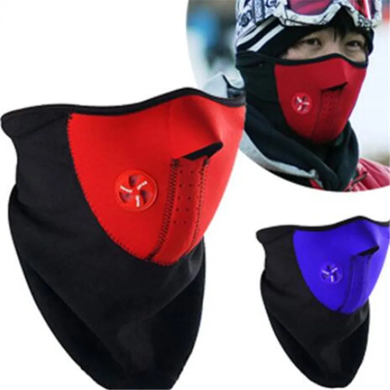 Теплая Флисовая велосипедная полулицевая маска защитный капюшон для езды на