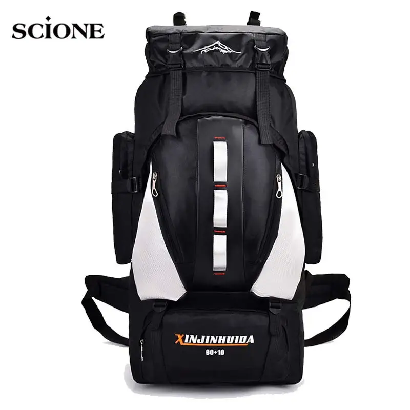 

Large 100L Bag Camping Backpack Outdoors Bags Waterproof Nylon Women Men Hiking Camping Climbing Fishing Rucksack Bag XA769A