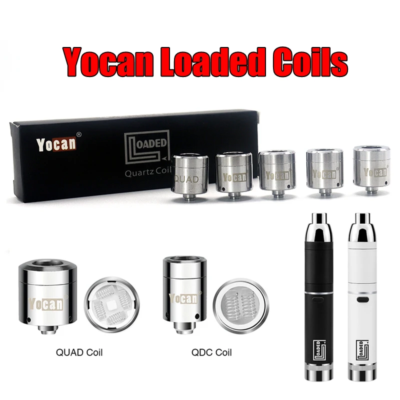 

Yocan Loaded QUAD Quartz Replacement QDC Dual Head Optional Wax Concentrate Wax Pen Accessories
