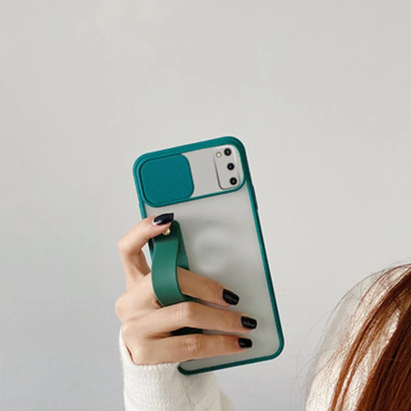 wrist strap phone holder case for samsung galaxy a32 4g a52 a72 a12 s21 plus note 20 ultra a51 a71 a02s s20 fe matte cover free global shipping