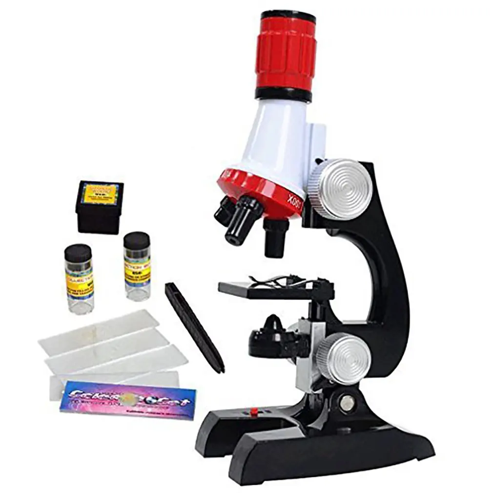

Durable Microscope Kit Lab LED 100X-1200X Home School Educational Toy Gift Biological Microscope For Kids Child