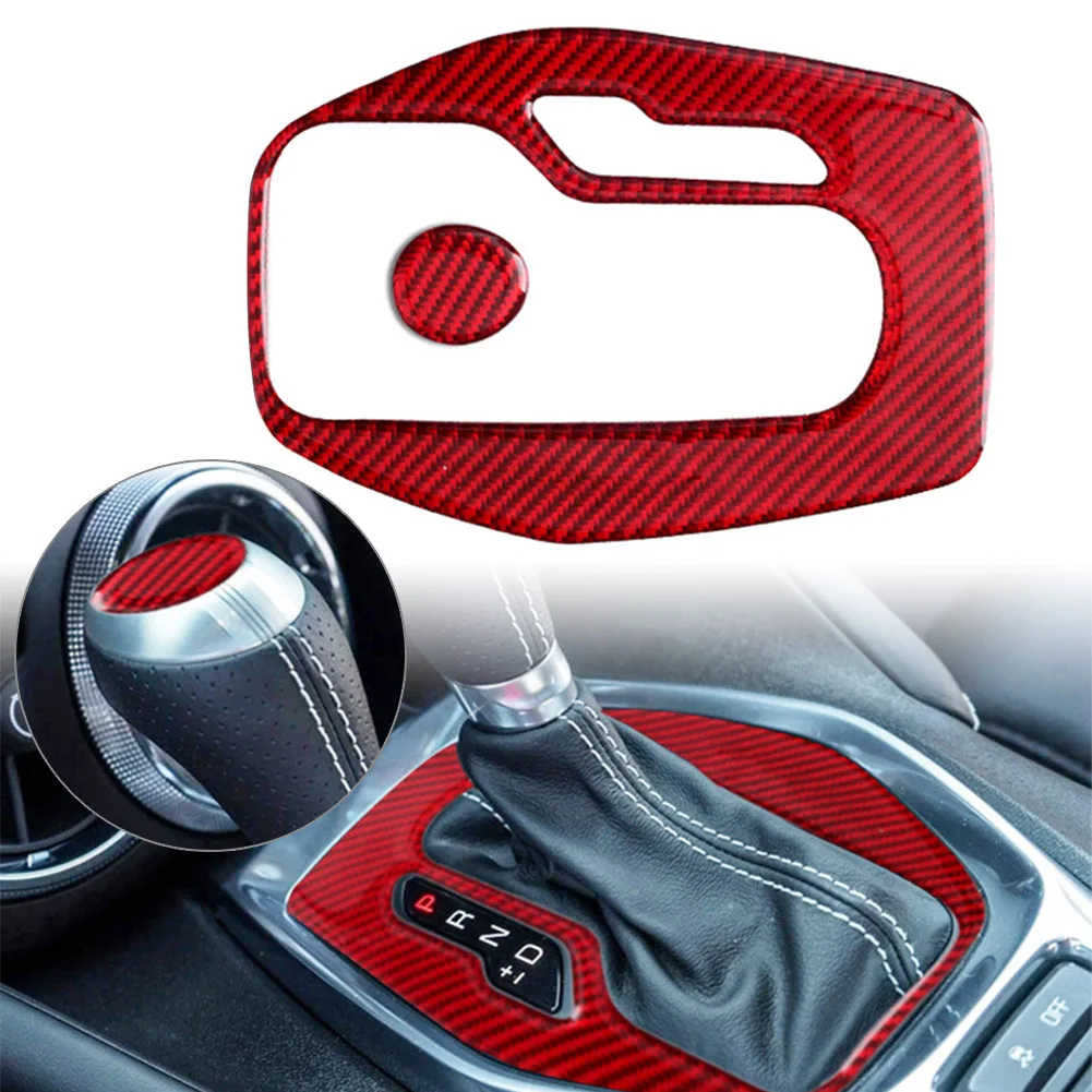 

Для Chevrolet Camaro 2016-2020 внутренняя панельная Накладка для коробки передач отделка из красного углеродного волокна