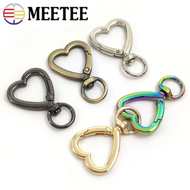 Meetee 5/10 шт 11X4 0 мм/11x44мм в форме сердца металлический крюк Пряжка Весна Открытый