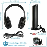 for pc tv dvd cd mp3 mp4 headset universal noise cancelling noise headset 5 in 1 headset wireless headphone cordless rf mic