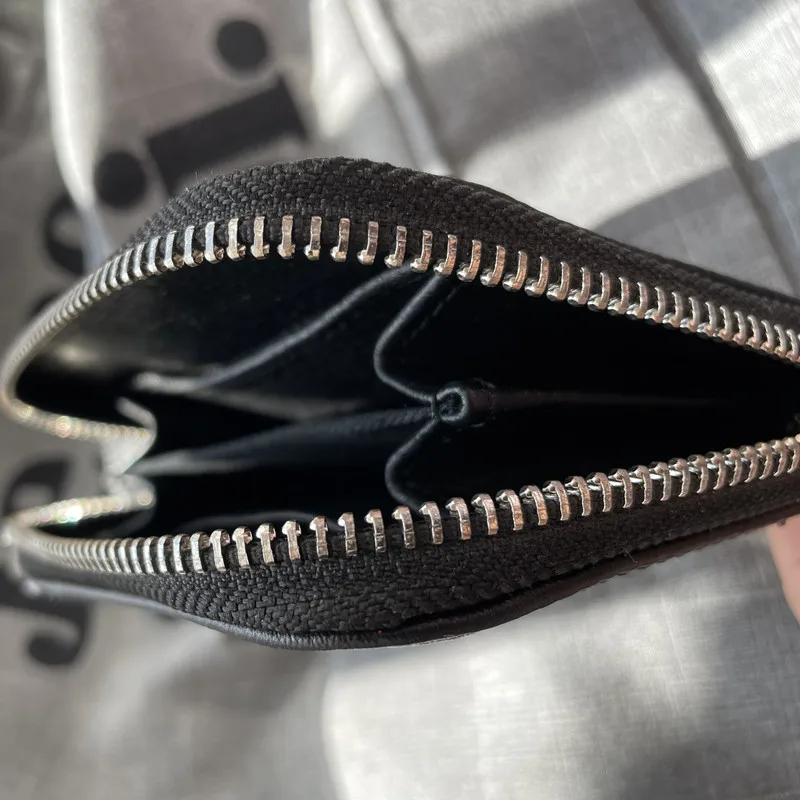 Женские черные мини-кошельки из натуральной кожи с украшением в виде крыльев