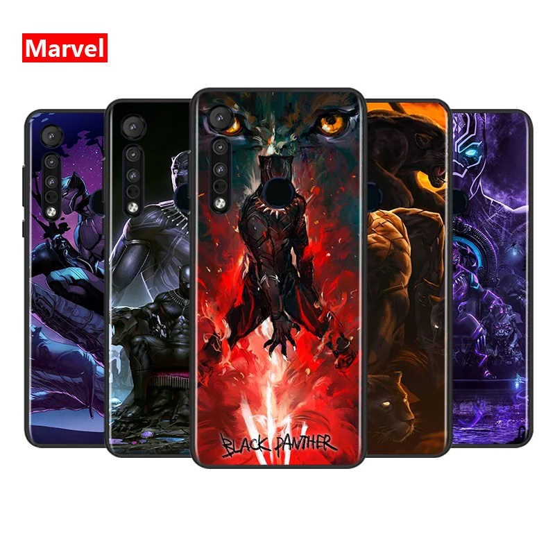 

Marvel Super Hero Avengers Black Panther For Motorola G9 G8 G Power One Fusion Edge E6 Plus Play Lite TPU Silicone Phone Case