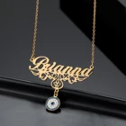 Ожерелье с демоническим глазом, ожерелья с именем по месяцу рождения на заказ, золотая цепочка из нержавеющей стали на заказ для женщин, рождественский подарок