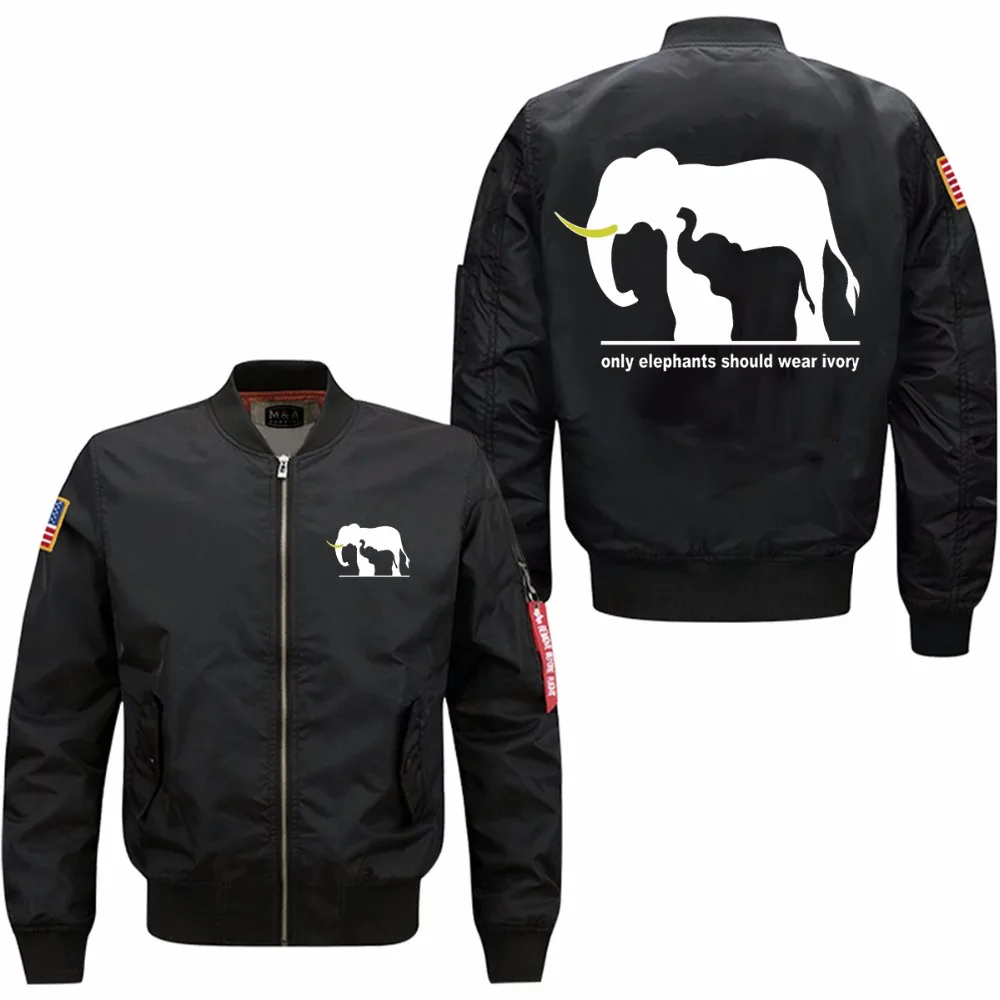 Только слон должны носить цвета слоновой кости теплый Курточка бомбер flightjackets