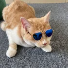 Солнцезащитные очки для домашних питомцев, Классические солнечные очки в форме сердца, кошачьи отражающие очки для маленьких собак и кошек