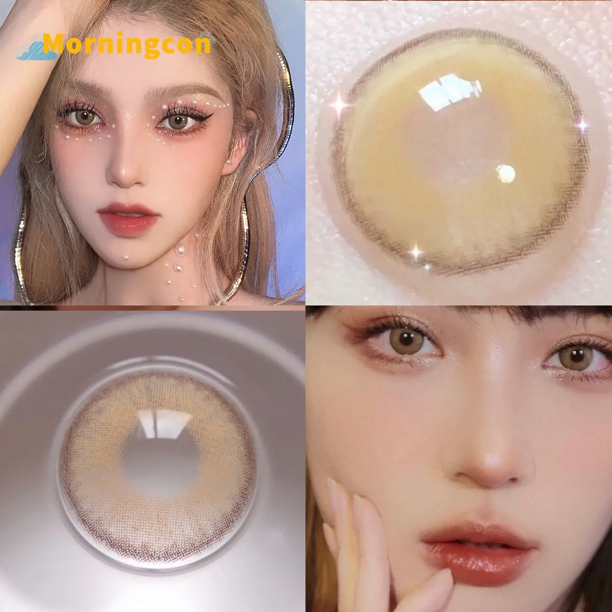 

MORNINGCON Dubai Brown Myopia Prescription Soft Colored Contacts Lenses For Eyes Small Beauty Pupil Make Up Natural Yearly