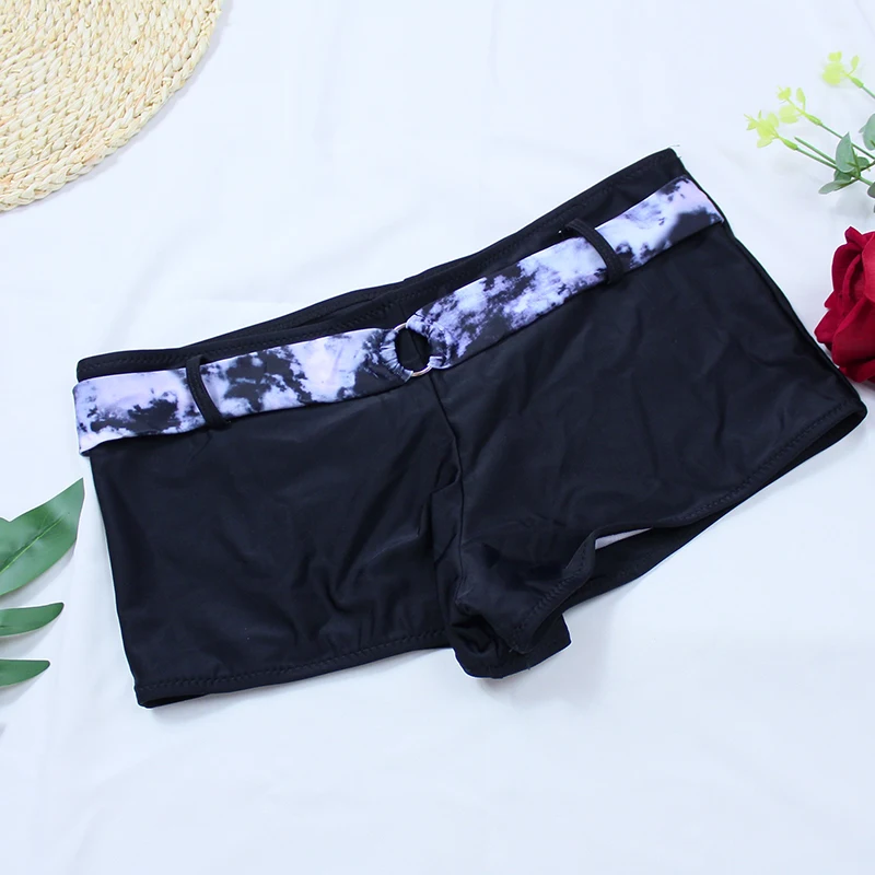 

Plus Size Bikini Set With Boyshorts Bottom Push Up Swimsuit Women Ring Belt Knot Bathing Suit Summer Beachwer Brazilian 3XL
