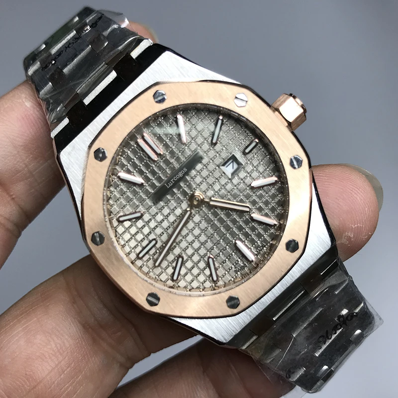 Роскошные Брендовые женские кварцевые часы из розового золота и серебра 33 мм