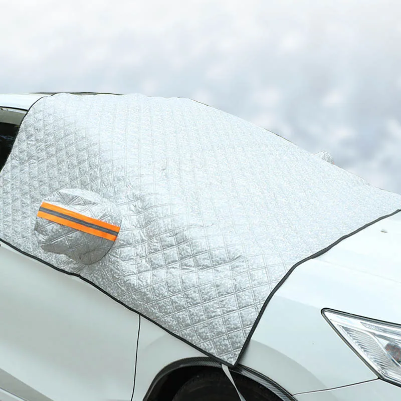 

Car Sun Shield Half Cover Car Clothing Front Glass Sun Shield Heat Shield Thickened Snow Shield Snow Cover