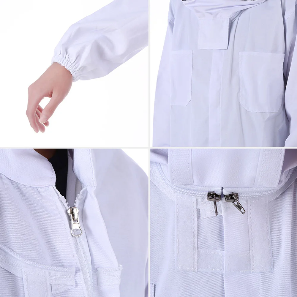 

Cotton Full Body Beekeeping Suit Veil Hood Hat Clothes Jacket Protective Beekeeping Clothing Beekeepers Bee Suit Equipment L-XXL