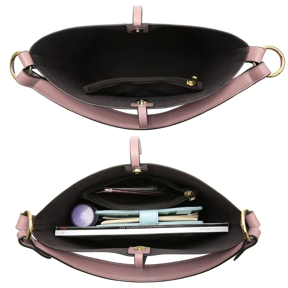 Женская сумка мессенджер ECOSUSI из искусственной кожи с двумя ремнями 11