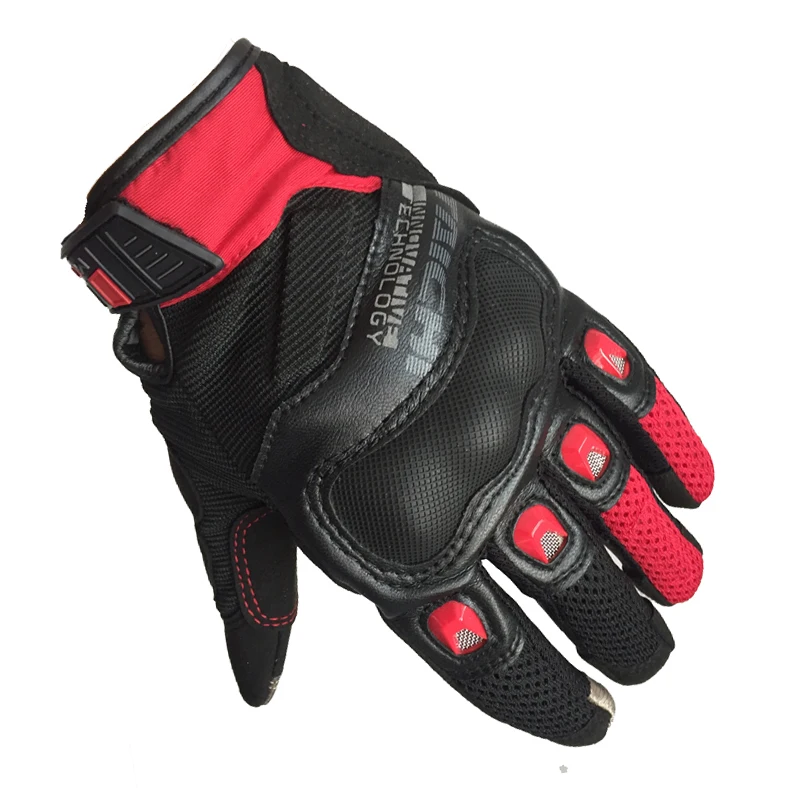 

Touch Screen Motorcycle Full Finger Knight Riding Gloves Summer Mesh Motobike Gloves Racing Guantes Moto Size S M L XL