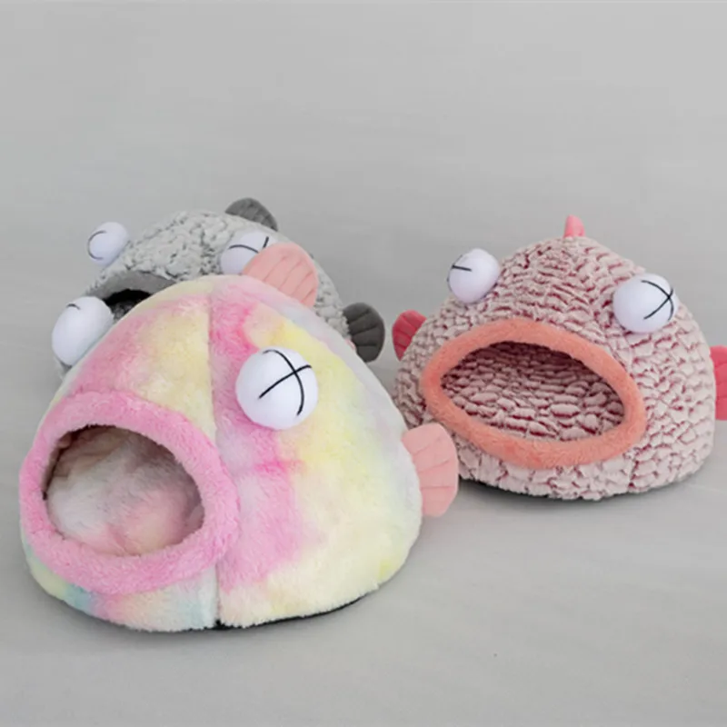 

Winter warm pet supplies bigeye kennel three-dimensional sponge cat kennel creative pet tent