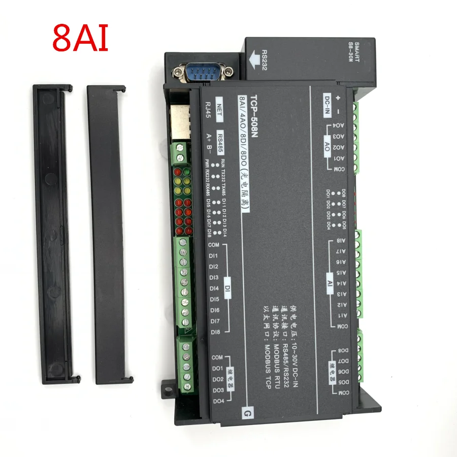8AI аналоговый вход 4AO выход 8DI переключатель 8DO реле Ethernet IO модуль RS485 RS232 MODBUS TCP &