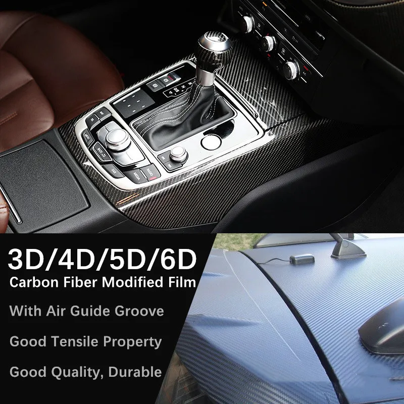 50*150 см 3D/5D Автомобильная виниловая пленка из углеродного волокна для изменения