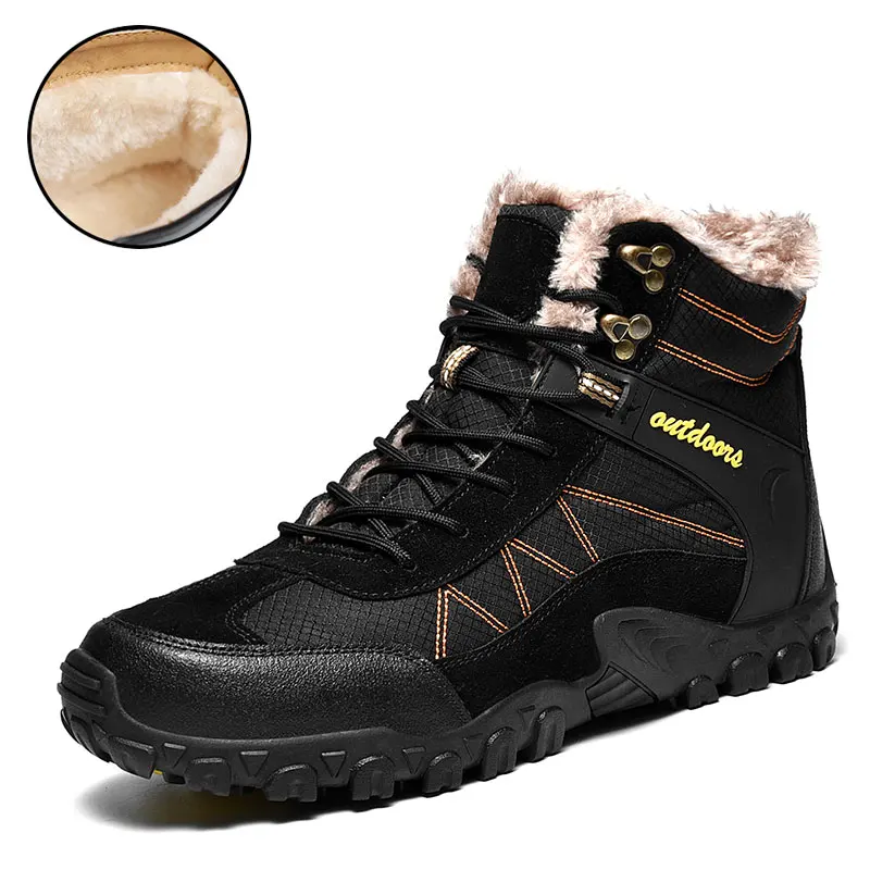 Мужские зимние походные ботинки мужская кожаная уличная спортивная обувь