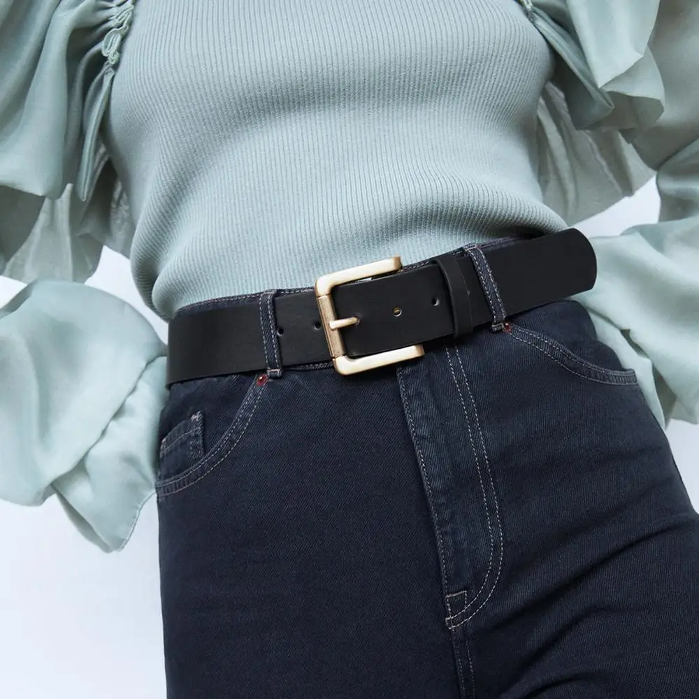 Dvacaman бренд ZA 2019 роскошный кристалл жемчуг Макси Пряжка ремни для женщин