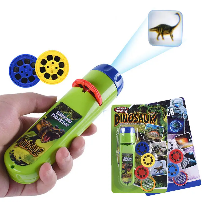 

Projector Lamp Kids Toys 24 Patterns Parent-child Interaction Puzzle Early Education Luminous Toy Animal Dinosaur Child Slide