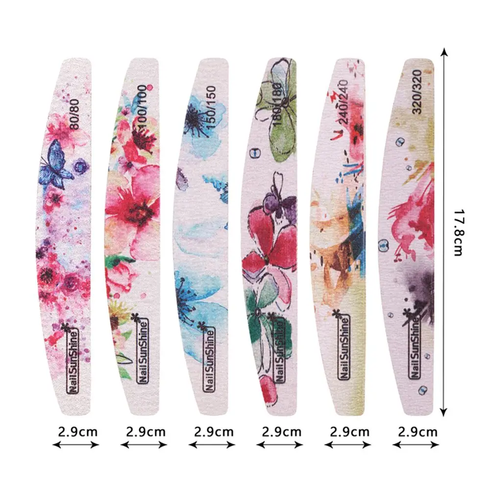 

3pcs Flower Nail Files Sanding Buffer Washable Pedicure Professional Nail Care Beauty Manicure Tools 80/100/150/180/240/320