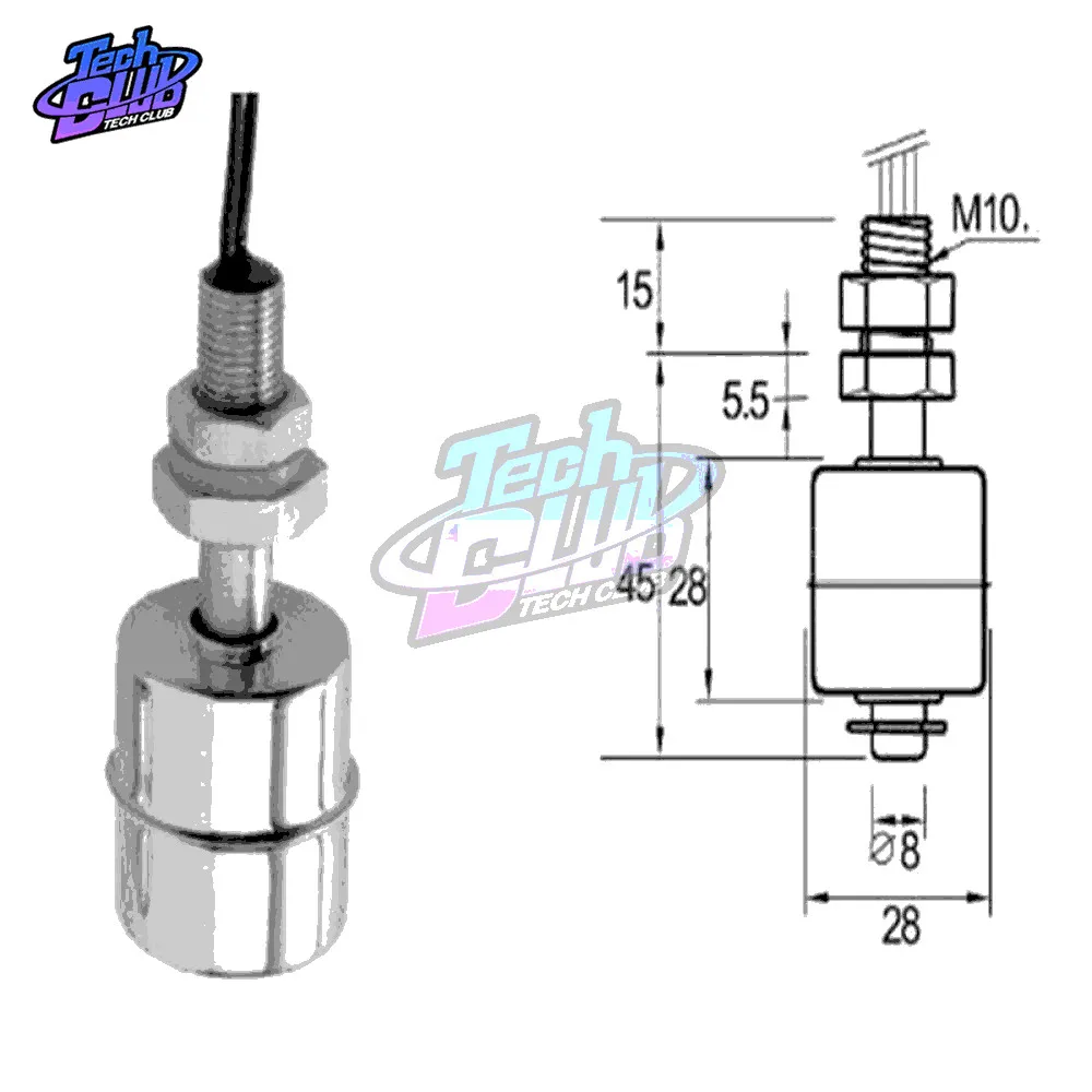 Вертикальный мини датчик уровня воды поплавковый внутренний переключатель из