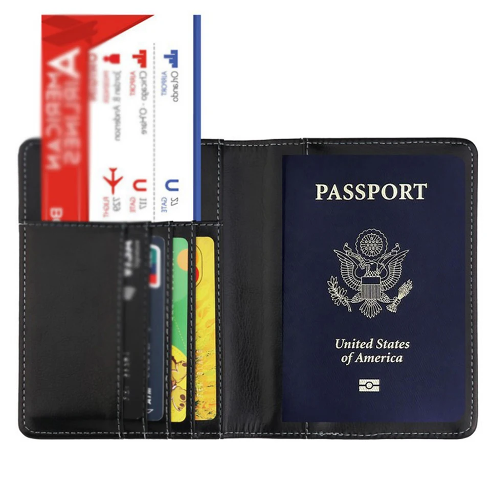 Бумажник для путешествий с паспортом встроенный кошелек из искусственной