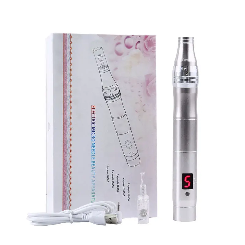 Electric Wireless DermaPen For Replacement Cartridges Adjustable Micro Needle Dermapen For Face Body Home Use
