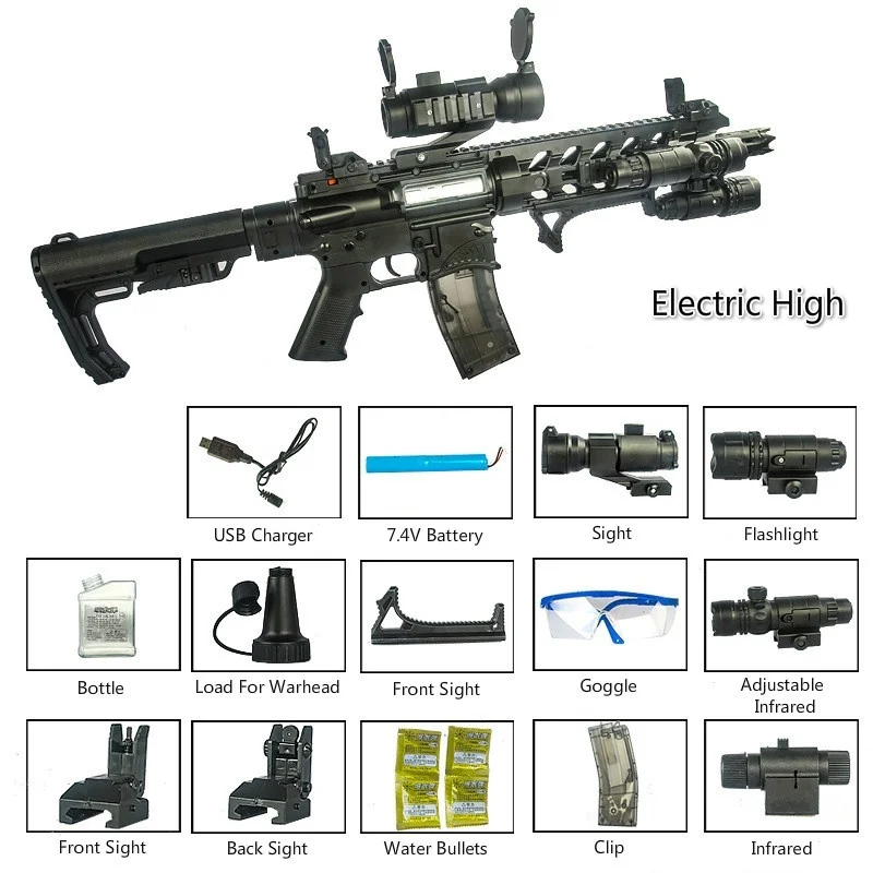 Электрические Версии хобби AR 15 водяной пистолет Спорт на открытом воздухе Live